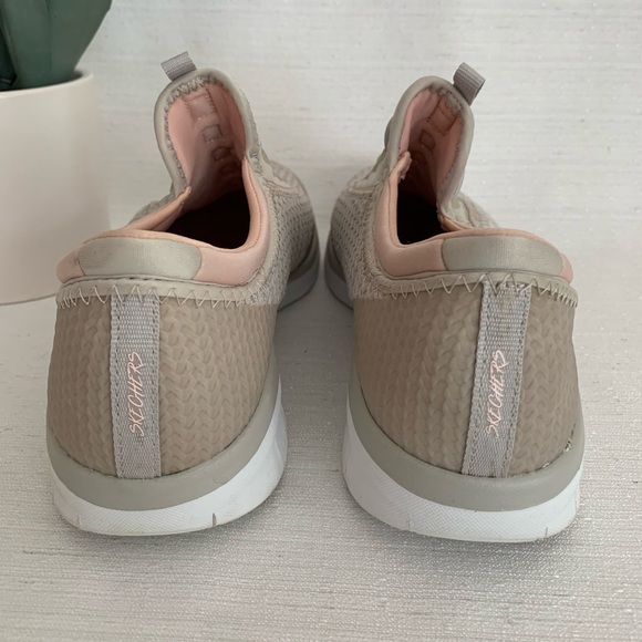 Skechers Air Cooled Memory Foam Dual Lite Beige Slip On Sneakers Woman’s 9 - Picture 10 of 12